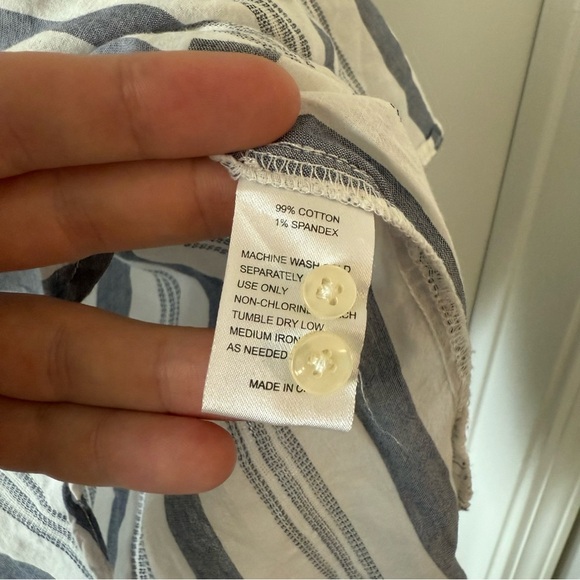 Private Striped Long Sleeve Blouse Size Small
Color Grey/Blue White - Picture 3 of 4